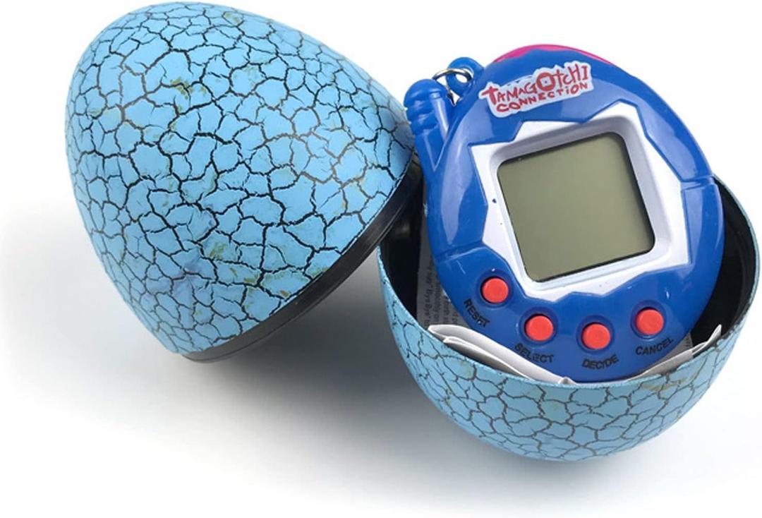 Interactive Digital Pet, Retro l Electronic Pet Keychain Handheld Game Machine for Boys Girls (Blue