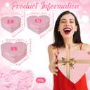 Glenmal 3 Pcs Mother's Day Heart Shaped Gift Boxes with Lids 100g Shredded Paper Fill Nesting Heart Flower Boxes for Wedding Birthday Baby Showers Present Packaging(Pink)