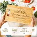 Gifts for Grandma, Grandma Mothers Day Gifts from Grandkids, Birthday Christmas Gift for Grandmother, Cutting Board for Grandma, Best Nana Gifts, Engraved Bamboo Cutting Board 12.9"L x 9" W