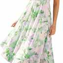 GRACE KARIN Womens Summer Floral Maxi Dress 2026 Flowy Wedding Guest Dress A Line Boho Dresses Fashion Clothing with Pockets (L)