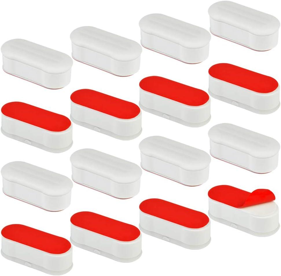 Toilet Seat Bumper Replacement Kit for Bidet with Strong Adhesive, 16 Pcs Topbuti Universal White Toilet Seat Bumpers Pads for Use with Bidets Stick On for Home and Hotel