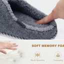 KuaiLu Womens Supportive Memory Foam Slippers Felt Fuzzy Lined Heel Cushion Lightweight House Shoes for Indoor Outdoor