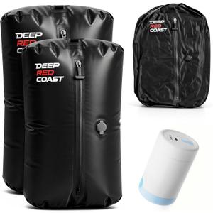 Vacuum Bags for Travel with Pump, 12GAL Compression Packing Cubes with Adjustable Shoulder Strap, IP68 Reusable Vacuum Packing Cubes for Luggage, Backpack, Suitcase, Yoga, Swim, Beach