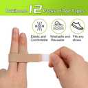 Bukihome Up-Grade Hammer Toe Straighteners for Bent Toes, 12 Pack Toe Splints, Toe Corrector, Toe Wraps for Curled Toes, Crooked Toes and Hammer Toes6 Large Size & 6 Middle Size