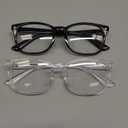 Blue Light Blocking Glasses - Fashion Square Eyeglasses, Anti UV Ray Computer Gaming Glasses Blue Blockers for Women/Men (*Black & Transparent)