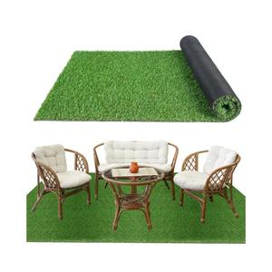 XLX TURF Artificial Grass Outdoor Turf Rug - 4FT X 6FT High Density Realistic Fake Grass Carpet for Patio Balcony Indoor Flooring Decor 15mm/0.6inch Low Pile Height