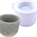 Concrete Flower Pot Silicone Mold Cylinder Plaster Succulent Plant Vase Cement Gypsum Mold DIY Storage Box Epoxy Resin Clay Mould