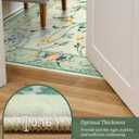 Morebes Green Floral 8x10 Area Rug for Living Room, Washable Non Slip Bedroom Rug, Soft Low Pile Carpet for Kids Nursery Office Dining Room Playroom Decor (Sage Green 8'x10')