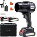 21V Handheld Leaf Blower – 980,000RPM High-Speed Motor, 1.7LB Ultra-Lightweight Hand Blower with 2 Batteries & Charger for Yard, Patio, Car Drying & Workshop