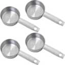 4PCS Stainless Steel Measuring Cups 12.5x6cm Capacity 60ml Kitchen Baking Measuring Spoon Seasoning Cup Sauce Cup Used to pick up and accurately measure coffee Flour Milk Powder Flavourings