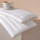 Ultra Thin Flat Pillow for Sleeping, Thin Pillow for Back Sleeper, Supportive Stomach Sleeping Pillow, Slim Bed Pillow,Machine Washable - Standard Size 18x26 Inches (Approx. 46x66 cm) - 1 Piece, White