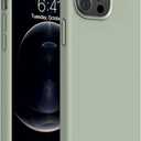 Miracase Compatible with iPhone 12 Pro Max Case, [Soft Anti-Scratch Microfiber Lining], Liquid Silicone Case Gel Rubber Shockproof Drop Protection Phone Case for 12 Pro Max, Patina Green