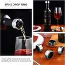 Cabilock Stainless Steel Wine Bottle Collar Drip Rings Leakproof Wine Drip Stop Device for Home Bar Party Use 12 Pieces