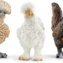 Schleich Farm World Realistic Chickens Playset - 3-Piece Farm and Barn Toy Playset with Realistic Chicken Figurines for Play Time and Imagination, for Boys and Girls, Gift for Kids Toddlers Age 3+