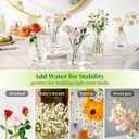 Hewory Ribbed Bud Vases for Centerpieces: Set of 16 Small Clear Glass Vase for Bridal Baby Shower Home Decor - Modern Table Decoration for Wedding & Event Planners