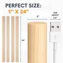 10PCS Craft Birch Wood Dowel Rods – 24 Inch Long 1 Inch Thick Natural Wooden Sticks for Crafts DIY Projects Food Use Smooth Round Wood Sticks for Crafts & Display Use