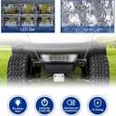 Upgrade Golf Cart Headlight Kit with Bumper for Club Car Precedent 2004-UP, Golf Cart Front LED Light Kit Replacement 12V for Club Car Precedent