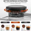 AMZCHEF Espresso Machine With Grinder, Temp Control, 44 Grind Settings