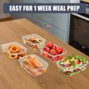 6pack 12oz Small Glass Meal Prep Containers, Glass Food Storage Containers with Snap Leak Proof Lids, Microwave, Freezer and Dishwasher Safe (Grey, 12oz)