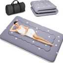 Kiseely Japanese Futon Mattress, Foldable Tatami Mat Portable Dormitory Sleeping Pad with Bag & Strap, Floor Thicken Sleeping Roll up Camping Mattress (Grey WS1, 60"X80")