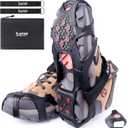 Sfee Crampons Ice Cleats, V3 Tungsten Ice Cleats for Shoes and Boots Crampons for Hiking Boots Ice Cleats for Women Men Kids Traction Cleats for Walking on Snow Ice Grips for Fishing, Walking, Running (L(Men:5-9/Women:6.5-10.5))