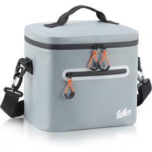 Soft-Sided Cooler Bag, 7/16/30 Can Portable Ice Chest Box, Waterproof, Leak-Proof, Insulated Cooler for Lunch, Beach, Drink, Beverage, Travel, Camping, Picnic (Gray)