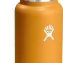 Hydro Flask Water Bottle - Insulated Stainless Steel - Wide Mouth Flex Lid, Non Spill, Leakproof and Refillable in 32 Oz Fossil Brown