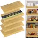 Wire Shelf Covers, Bamboo Wire Rack Covers for Pantry, ClosetKitchen (5pcs, 36" W x 16" D, Natural)