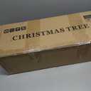Liguanow 4FT Flocked Artificial Christmas Tree, Full Unlit White Christmas Tree with Premium PVC Branches, Realistic Snowy Look, Sturdy Metal Stand, Indoor Fake Snow Xmas Tree for Home Office Shops