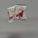 2 x Christmas Tree Decorations, Acrylic Animal Christmas Ornaments, Home Decoration, Party Decoration, Small Animals on The Moon (Moon Fox)