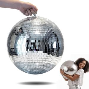 Large 16 Inch Mirror Disco Ball - Hanging Party Decoration for DJ, Club, Stage & Wedding