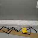 Natural Wood Floating Shelves with Lip, 40 Long Floating Wall Shelf with Metal Bracket, Set of 2 Picture Ledge Shelf Wall Mounted Shelves for Living Room, Bedroom, Kitchen,Carbonized Black