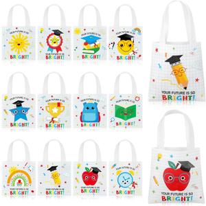 36 Pcs Graduation Tote Bags Bulk Bright Future Gift Tote Bags 2026 Grad Students Grad Gift for Kindergarten Preschool Graduation Party Decoration Supplies