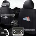 Car Seat Covers for Jeep Gladiator 2020-2026, Premium Nappa Leather Waterproof & Anti-Slip, Full Coverage Customized fit Jeep Gladiator Seat Covers Full Set (5 Seats Luxury,Black-Gray)