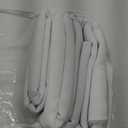 SHINELAND Floor Length Sheer White Linen Curtains, Light Filtering Semi Privacy Curtains for Bedroom Living Room 94 Inch Long 2 Panels Set