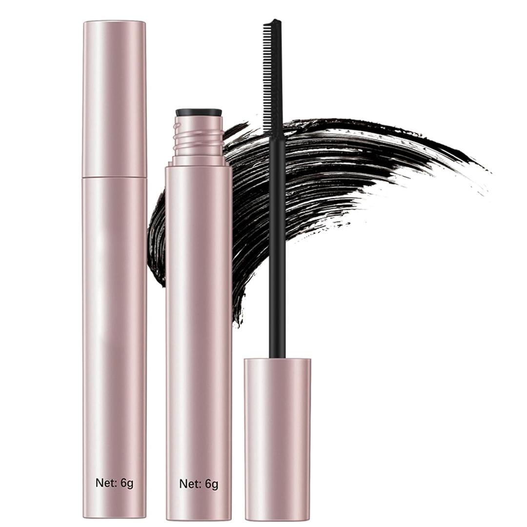 3 x 2 PCS Black Tubing Curling Mascara for Lash Makeup, Waterproof & Sweatproof, Long Lasting Non-Smudged Magic Mascaras