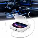 Portable Car CD Player, Plug & Play CD Player for Car, Anti-Skip, USB & AUX Compatible, Works with Laptop/Desktop/TV(White)