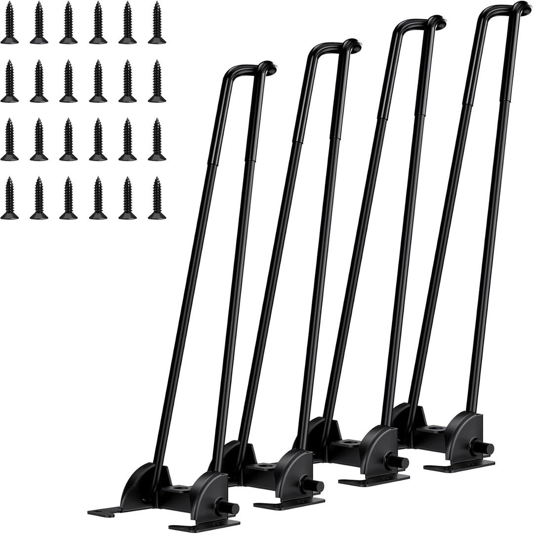 Set of 4 Folding Hairpin Table Legs Heavy Duty Metal Legs 20 Inch, 20 Inch/500mm