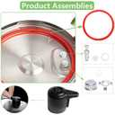 11 PCS InstantPot Accessories for Duo 5, 6 Qt and Duo Plus 6 Qt, Replacement Parts Include Sealing Ring, Steam Release Valve, Anti-Block Shield, Float Valve and Gasket (Blue)