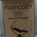 Momcozy CocoSway Baby Swing, Electric Swing for Infants with 180 Rotating Seat, 6 Soothing Sway Motions & 4 Speeds, Remote & Touchscreen, 8 Preset Lullabies, Grey (Gray)