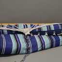 SUNCREAT Hammocks Quilted Fabric Hammock, Double Hammock with Spreader Bar, Soft Pillow, Max 475lbs Capacity, Blue Stripes