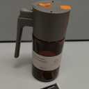 OURCABECUE Upgrade 2 in 1 Oil Sprayer for Cooking, 17oz LightBlocking Glass Olive Oil Dispenser Bottle for Kitchen,FoodGrade Oil Mister with 8 Stickers for Salad, Frying (Grey)