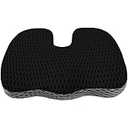 Chair Seat Pillow for Your Desk at Work, Home Office, in The Car and for Gaming - Orthopedic, Ergonomic Memory Foam Coccyx Cushion with Non-Slip Bottom (Gray)