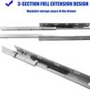 6 Pairs of 21 Inch Undermount Soft Close Drawer Slides Full Extension Concealed Drawer Rails with Mounting Screws,3D Locking Device and Brackets