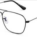 JIM HALO Blue Light Blocking Computer Glasses Reduce Eye Strain Metal Aviator Frame Glasses Men Women