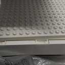 Folding Storage Box with Large Building Lid for Duplo Blocks, 28L Collapsible Storage Bin with Back Drawing Board, 29 Qt. Container Storage- 1 Pack- Grey