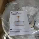 20" Gold Fandelier Ceiling Fans with Lights, Boho Rattan Ceiling Fan with Light Remote Control, Caged Mid-Century Modern with 6 Speeds for Bedroom, Nursery, Living Room