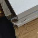 Tribesigns Coffee Table Square LED Coffee Table Engineered Wood Low Center Cocktail Tables for Living Room (Rustic Brown+Black)