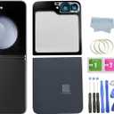 Galaxy Z Flip 5 Back Glass Replacement for Samsung Galaxy Z Flip 5 Back Cover Glass with Pre-Installed Tape and Camera Lens+Tools (Graphite)