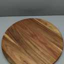 Acacia Wood Lazy Susan Wood Turntable Tray Cabinet Organizer, 18"